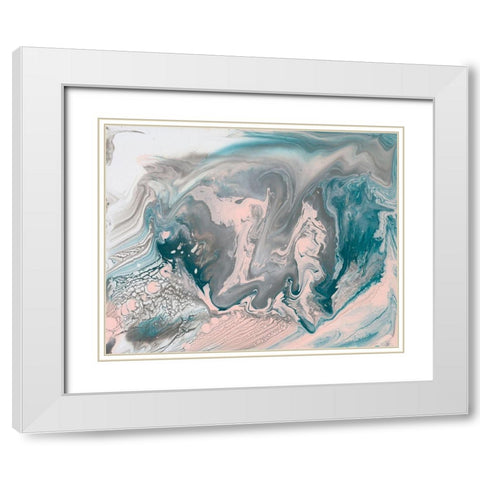 Pastel Illusion II White Modern Wood Framed Art Print with Double Matting by Studio W