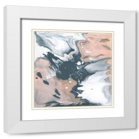 Pastel Illusion IV White Modern Wood Framed Art Print with Double Matting by Studio W