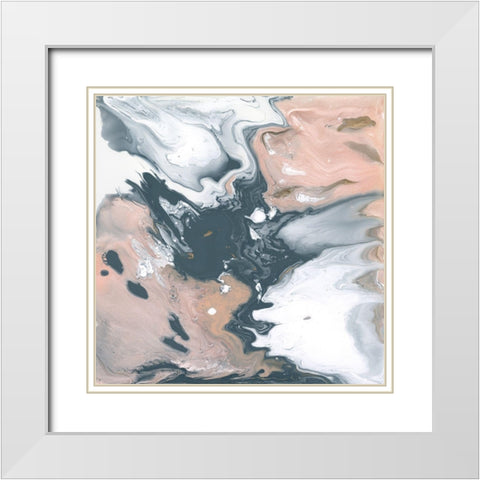 Pastel Illusion IV White Modern Wood Framed Art Print with Double Matting by Studio W
