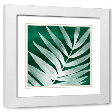 Velvet Palm II White Modern Wood Framed Art Print with Double Matting by Popp, Grace