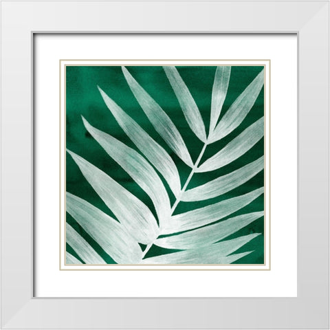 Velvet Palm II White Modern Wood Framed Art Print with Double Matting by Popp, Grace