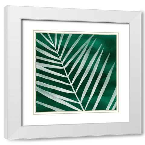 Velvet Palm III White Modern Wood Framed Art Print with Double Matting by Popp, Grace