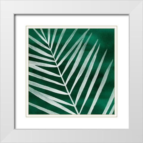 Velvet Palm III White Modern Wood Framed Art Print with Double Matting by Popp, Grace