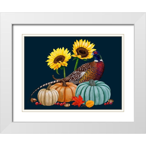 Pheasant Harvest I White Modern Wood Framed Art Print with Double Matting by Popp, Grace