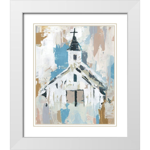 Sunday Chapel I White Modern Wood Framed Art Print with Double Matting by Warren, Annie