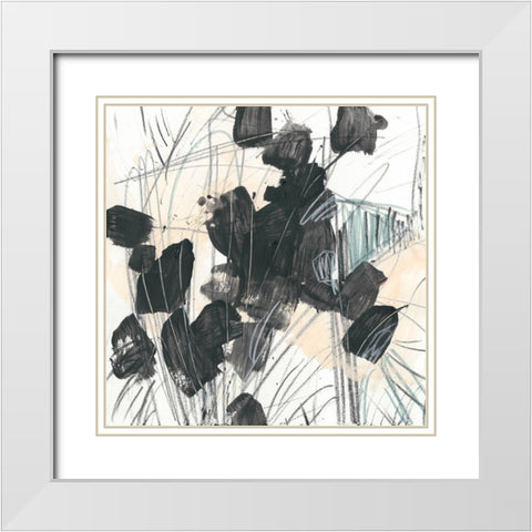 Scramble III White Modern Wood Framed Art Print with Double Matting by Vess, June Erica