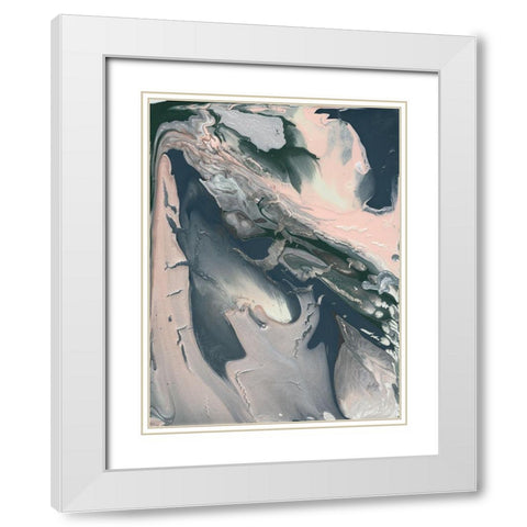 Sage Advice Abstract II White Modern Wood Framed Art Print with Double Matting by Sizemore, Natalie