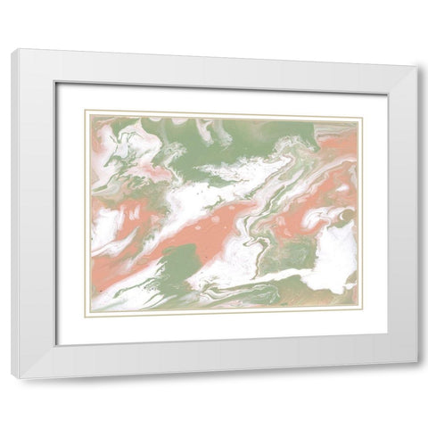 Saltwater Pastels I White Modern Wood Framed Art Print with Double Matting by Studio W