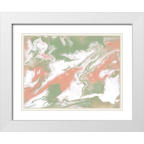 Saltwater Pastels I White Modern Wood Framed Art Print with Double Matting by Studio W