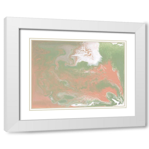 Saltwater Pastels II White Modern Wood Framed Art Print with Double Matting by Studio W