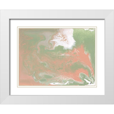 Saltwater Pastels II White Modern Wood Framed Art Print with Double Matting by Studio W