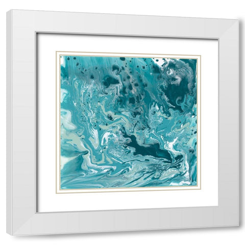 Spring Tide I White Modern Wood Framed Art Print with Double Matting by Studio W