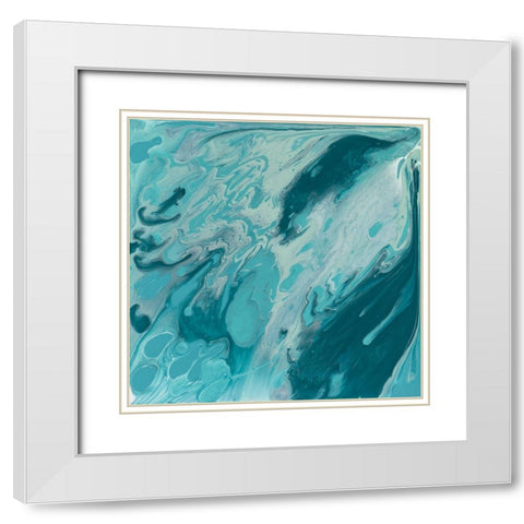 Spring Tide II White Modern Wood Framed Art Print with Double Matting by Studio W