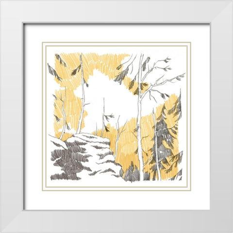 Northwood III White Modern Wood Framed Art Print with Double Matting by Green, Jacob