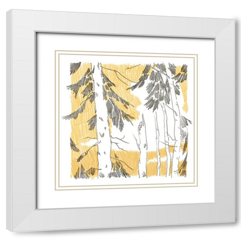 Northwood IV White Modern Wood Framed Art Print with Double Matting by Green, Jacob