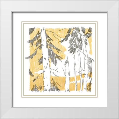 Northwood IV White Modern Wood Framed Art Print with Double Matting by Green, Jacob