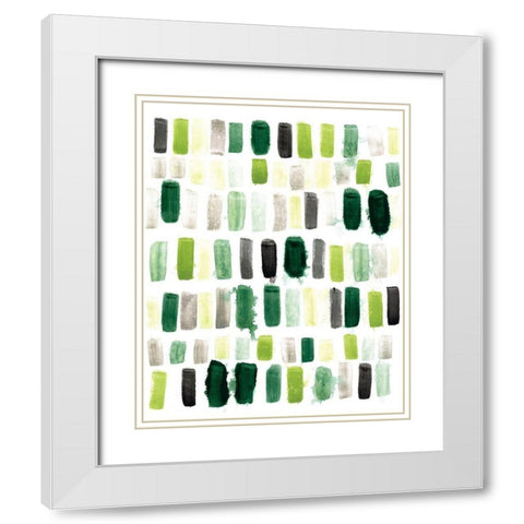 Jungle Palette I White Modern Wood Framed Art Print with Double Matting by Vess, June Erica