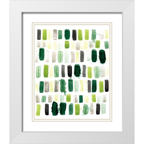 Jungle Palette I White Modern Wood Framed Art Print with Double Matting by Vess, June Erica