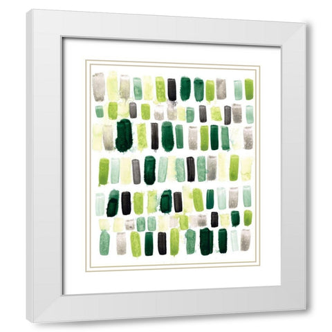 Jungle Palette II White Modern Wood Framed Art Print with Double Matting by Vess, June Erica