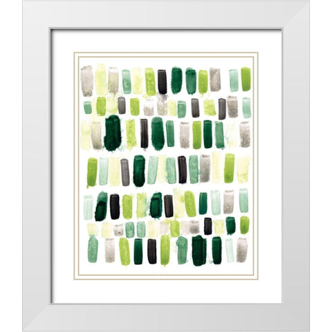 Jungle Palette II White Modern Wood Framed Art Print with Double Matting by Vess, June Erica