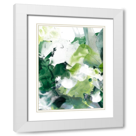 Jungle Marble II White Modern Wood Framed Art Print with Double Matting by Vess, June Erica