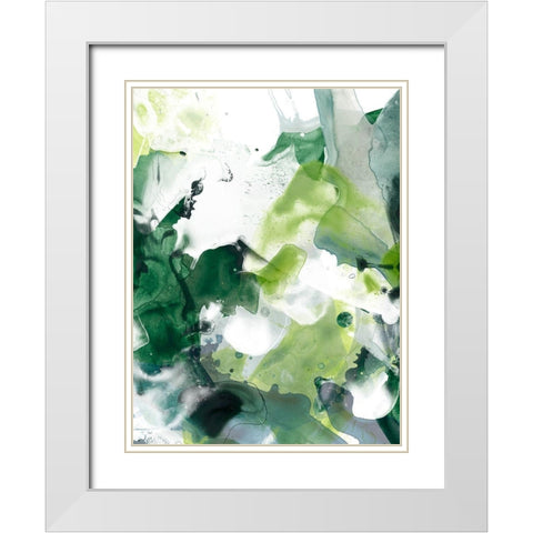 Jungle Marble II White Modern Wood Framed Art Print with Double Matting by Vess, June Erica