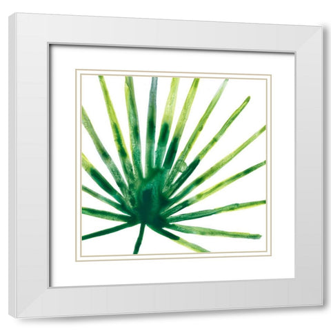 Tropical Jewel I White Modern Wood Framed Art Print with Double Matting by Vess, June Erica