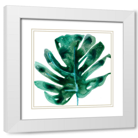 Tropical Jewel II White Modern Wood Framed Art Print with Double Matting by Vess, June Erica