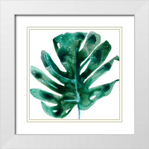 Tropical Jewel II White Modern Wood Framed Art Print with Double Matting by Vess, June Erica