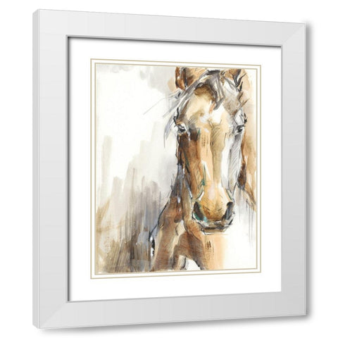 Gift Horse I White Modern Wood Framed Art Print with Double Matting by Harper, Ethan