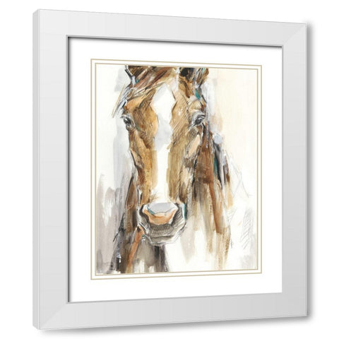 Gift Horse II White Modern Wood Framed Art Print with Double Matting by Harper, Ethan