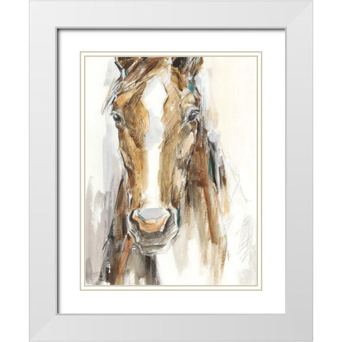 Gift Horse II White Modern Wood Framed Art Print with Double Matting by Harper, Ethan