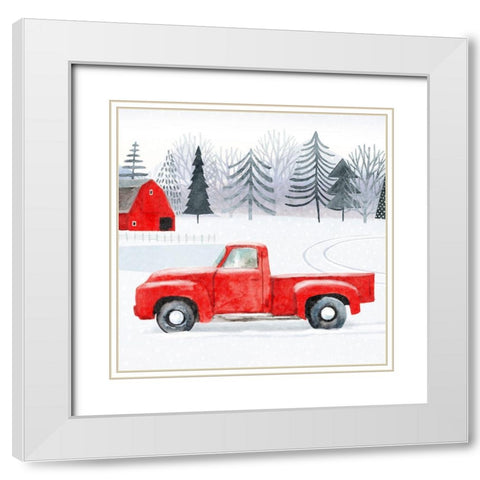 Snow Country I White Modern Wood Framed Art Print with Double Matting by Borges, Victoria