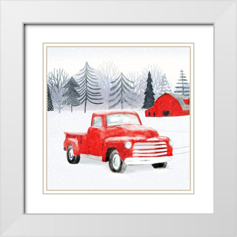 Snow Country II White Modern Wood Framed Art Print with Double Matting by Borges, Victoria
