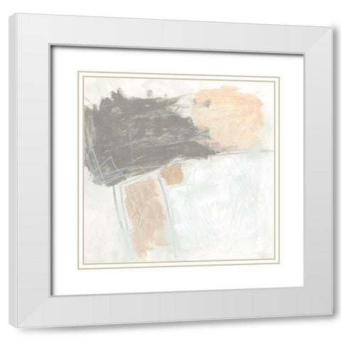 Glyph II White Modern Wood Framed Art Print with Double Matting by Vess, June Erica