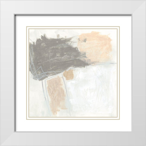 Glyph II White Modern Wood Framed Art Print with Double Matting by Vess, June Erica
