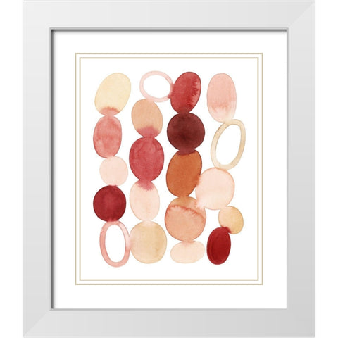 Organic Cairn I White Modern Wood Framed Art Print with Double Matting by Popp, Grace