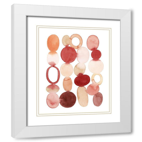 Organic Cairn II White Modern Wood Framed Art Print with Double Matting by Popp, Grace