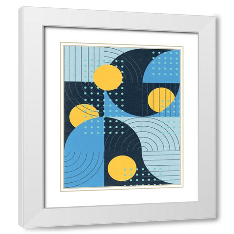 Moonlit Surf I White Modern Wood Framed Art Print with Double Matting by Wang, Melissa