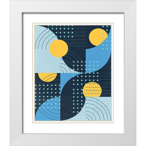 Moonlit Surf II White Modern Wood Framed Art Print with Double Matting by Wang, Melissa