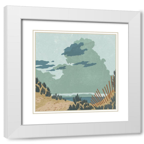 Hidden Dune I White Modern Wood Framed Art Print with Double Matting by Green, Jacob