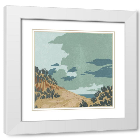Hidden Dune II White Modern Wood Framed Art Print with Double Matting by Green, Jacob