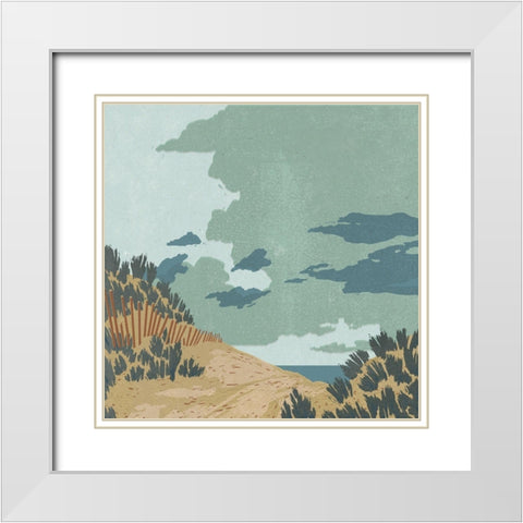 Hidden Dune II White Modern Wood Framed Art Print with Double Matting by Green, Jacob