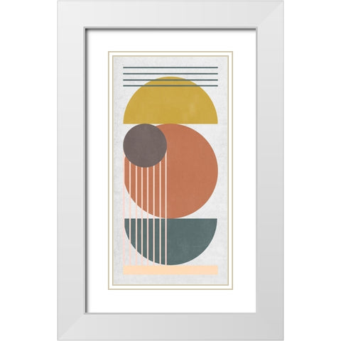 Geometric Daylight I White Modern Wood Framed Art Print with Double Matting by Wang, Melissa