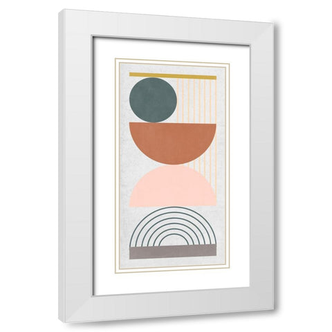 Geometric Daylight II White Modern Wood Framed Art Print with Double Matting by Wang, Melissa