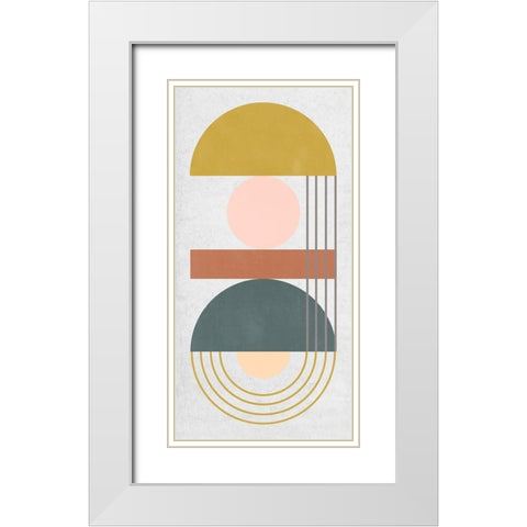 Geometric Daylight III White Modern Wood Framed Art Print with Double Matting by Wang, Melissa