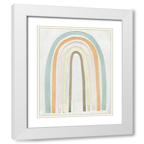 Arco Colori II White Modern Wood Framed Art Print with Double Matting by Scarvey, Emma