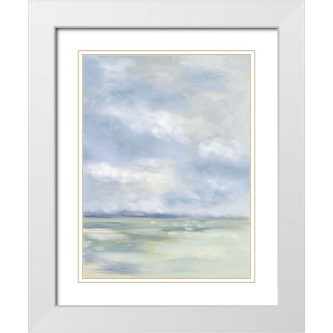Coastal Water White Modern Wood Framed Art Print with Double Matting by Keusder, Danusia