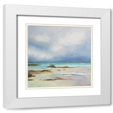 The Coast White Modern Wood Framed Art Print with Double Matting by Keusder, Danusia