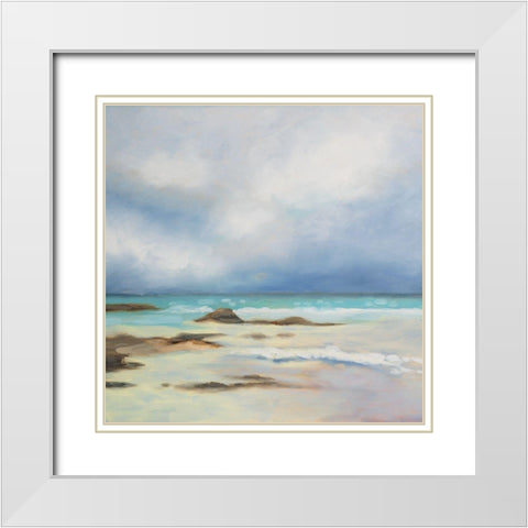 The Coast White Modern Wood Framed Art Print with Double Matting by Keusder, Danusia